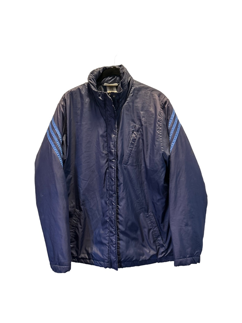 adidas Navy Jacket with Light Blue Stripe Accents